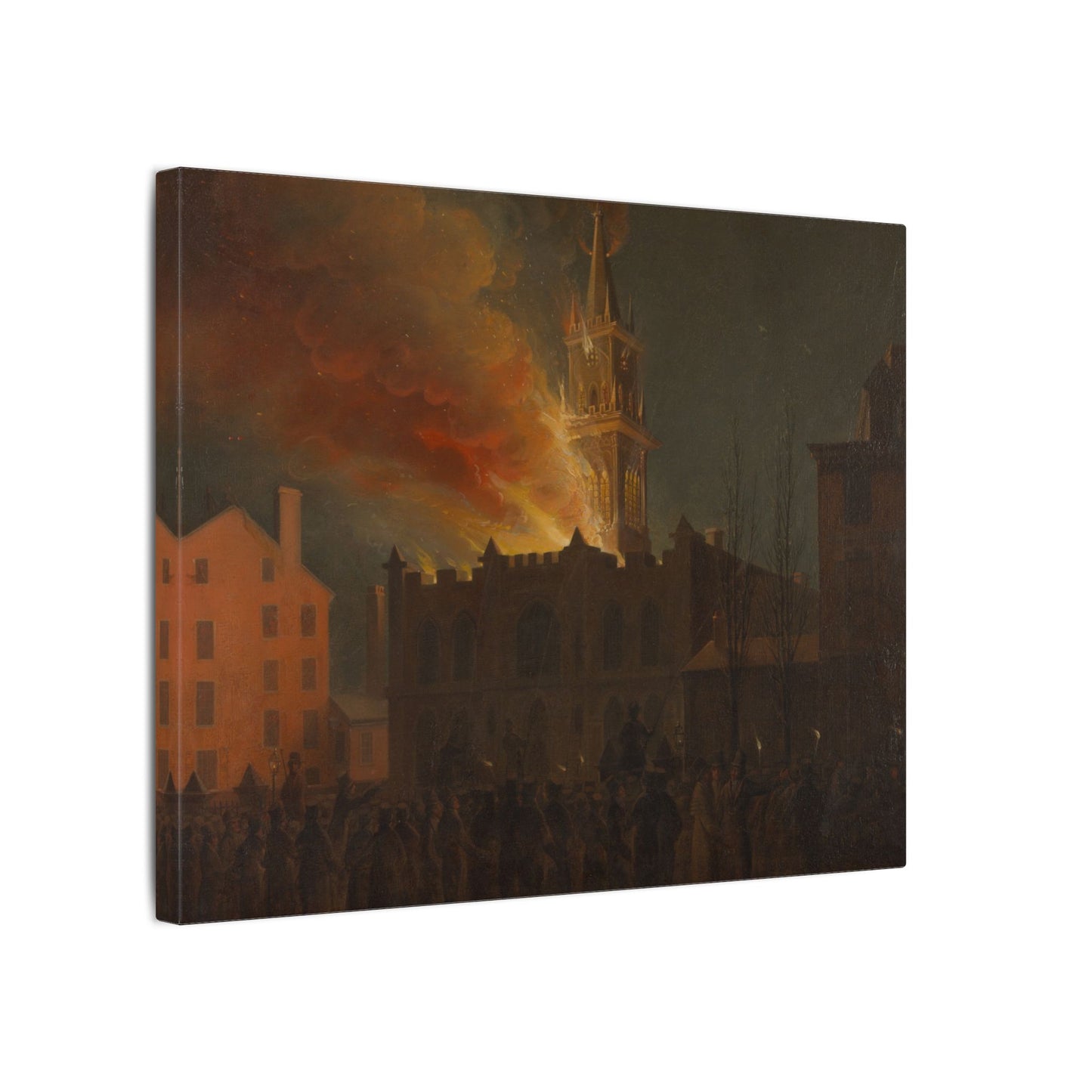 Conflagration of the Masonic Hall, Chestnut Street, Philadelphia, Pennsylvania, Samuel Jones (c. 1819)