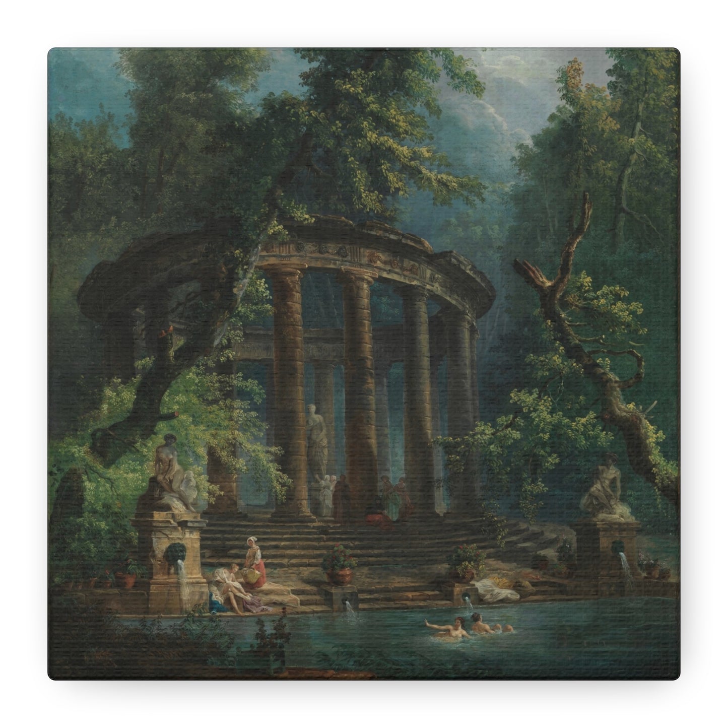 The Bathing Pool, Hubert Robert (c. 1777–79) | Mini Series