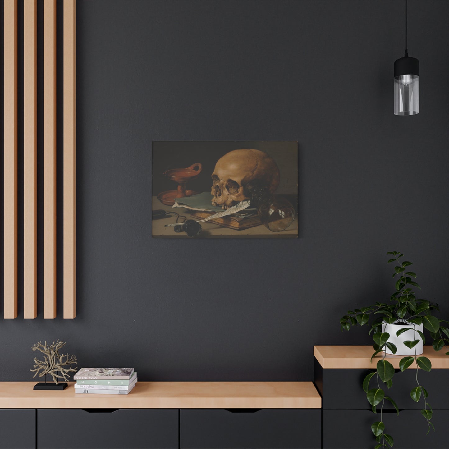 Still Life with a Skull and a Writing Quill, Pieter Claesz (c. 1628)
