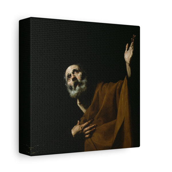 Penitent Saint Peter, Jusepe de Ribera (c. 1630) | 6x6" Mini Series