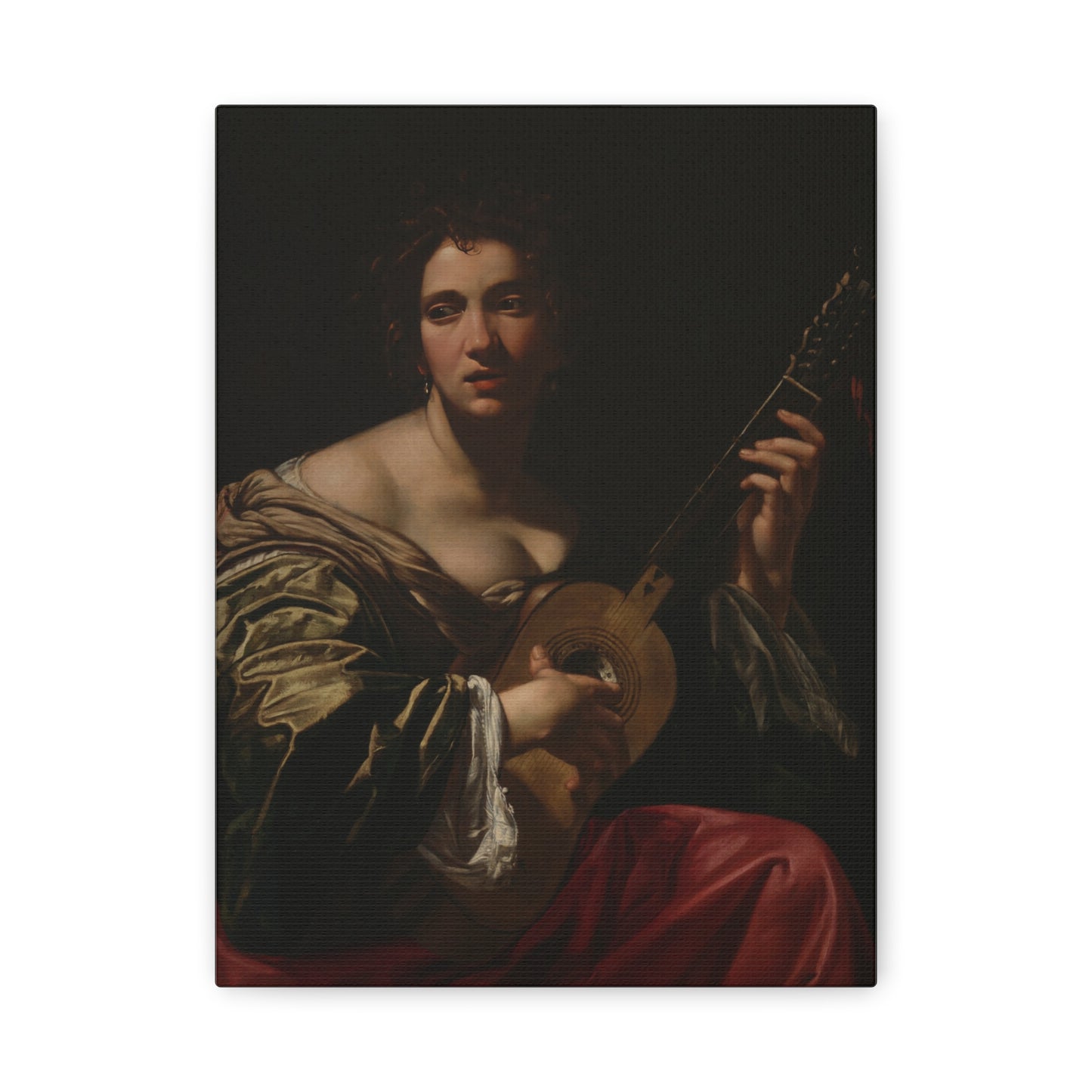 Woman Playing a Guitar, Simon Vouet (c. 1618)