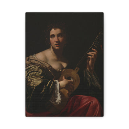 Woman Playing a Guitar, Simon Vouet (c. 1618)
