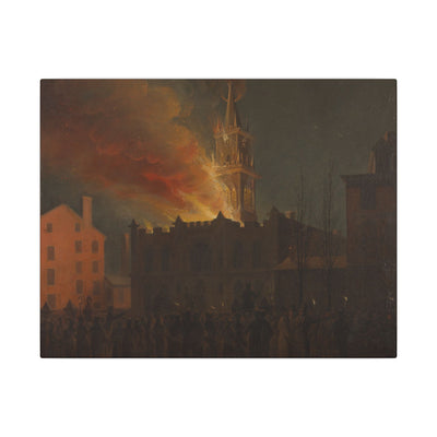Conflagration of the Masonic Hall, Chestnut Street, Philadelphia, Pennsylvania, Samuel Jones (c. 1819)