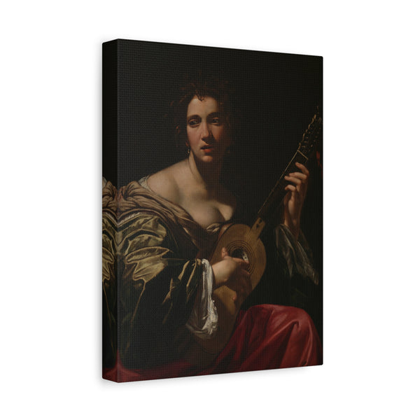 Woman Playing a Guitar, Simon Vouet (c. 1618)